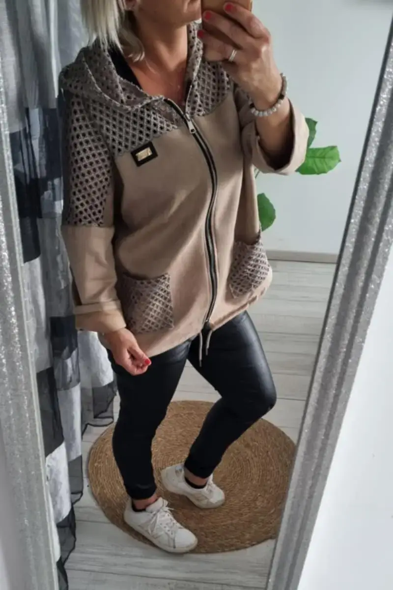 Veste oversize femme camel