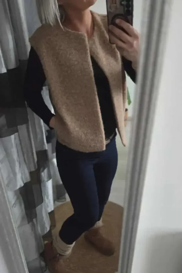 Gilet sans manche "Bella" camel