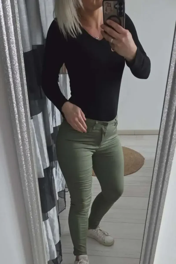 Pantalon skinny "kaki"
