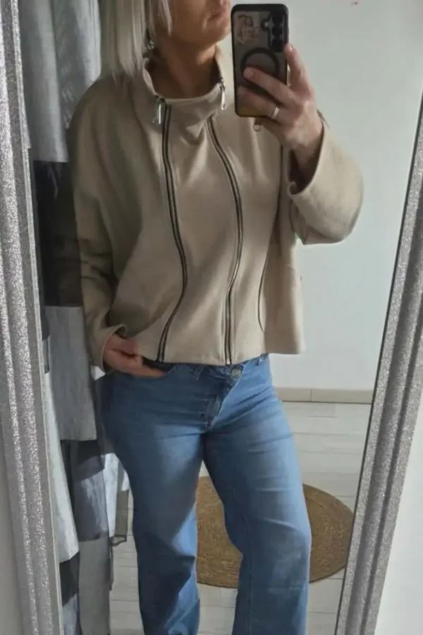 Veste " zip" Beige