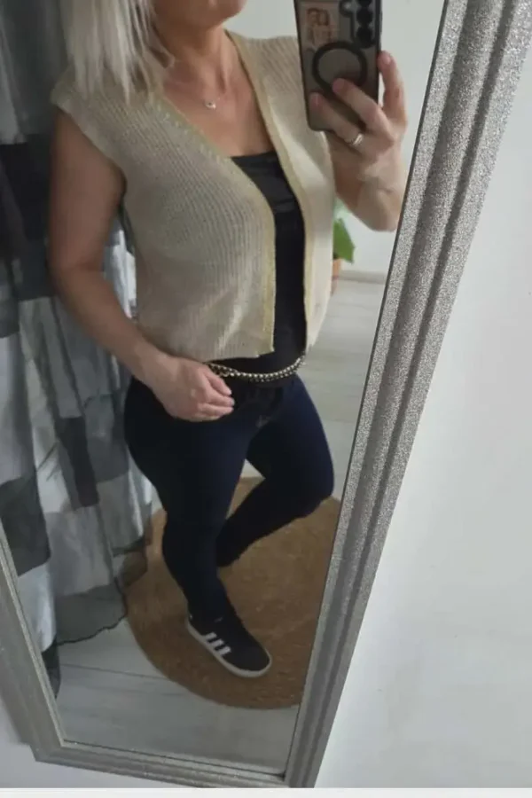 Gilet sans manche "Beige"