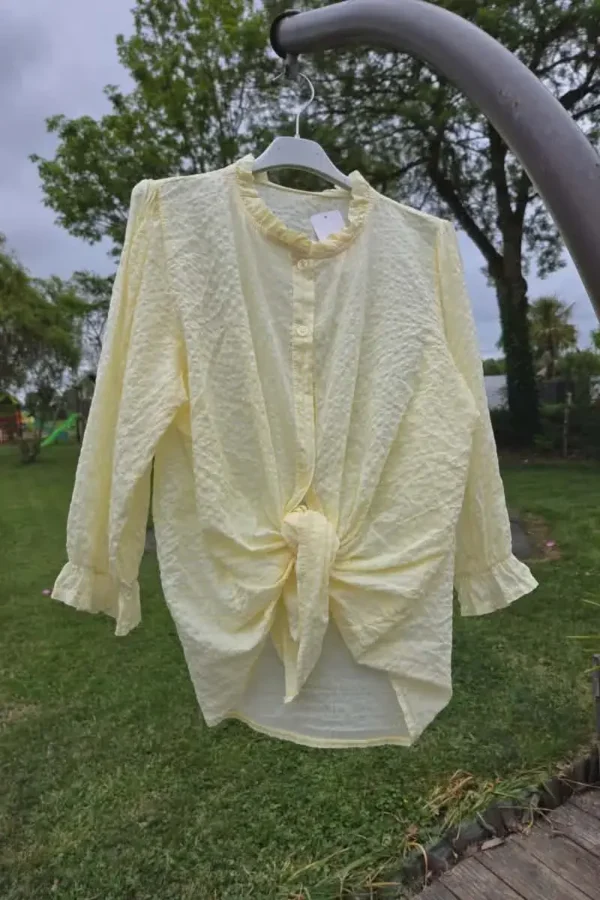 Chemise "vichy" jaune