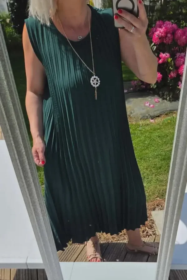 Robe plissée "Verte"