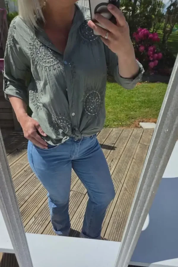 Chemise "Bohème" Kaki