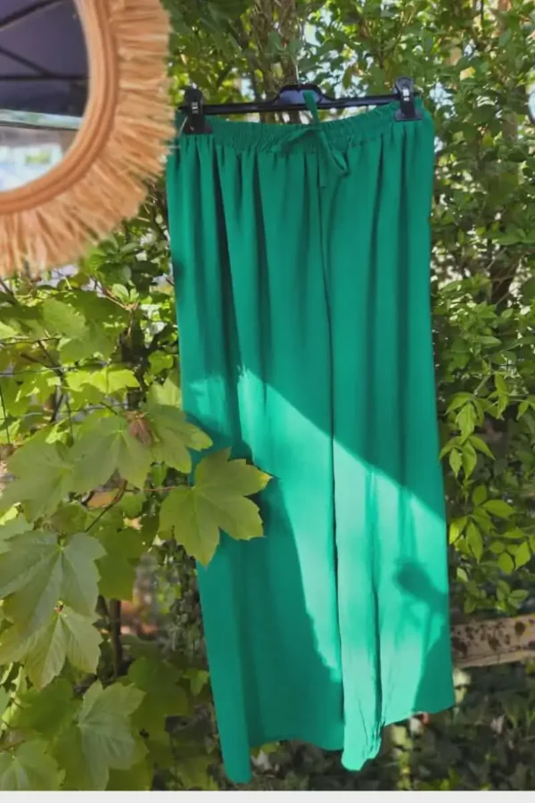 Pantalon Fluide "Naya" vert