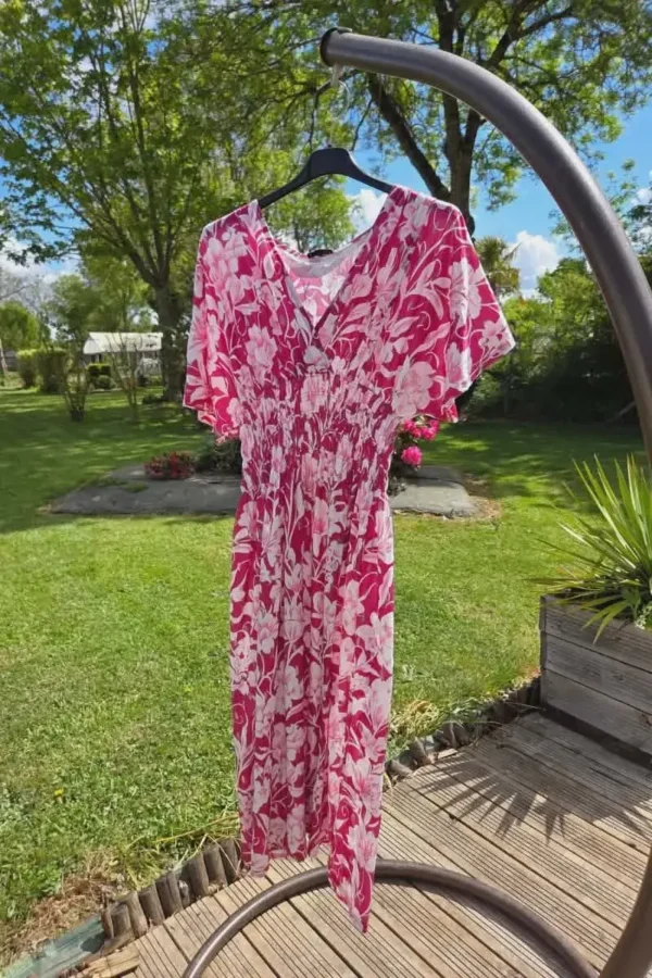 Robe Magique "Floral"  (36 au 50) Rose