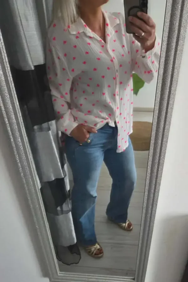 Chemise "Lovely" rose (Dispo du 36 au 50)