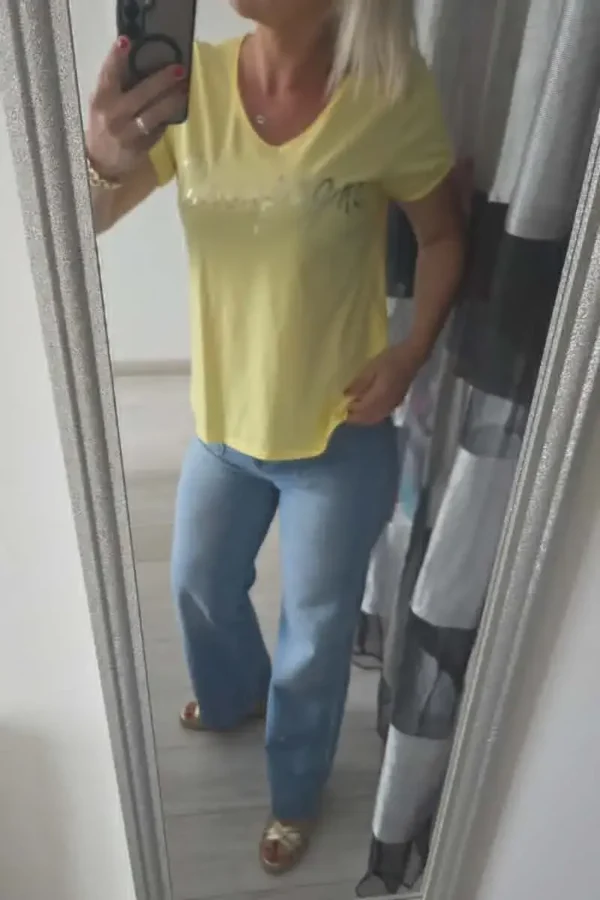 T-shirt "champagne" jaune