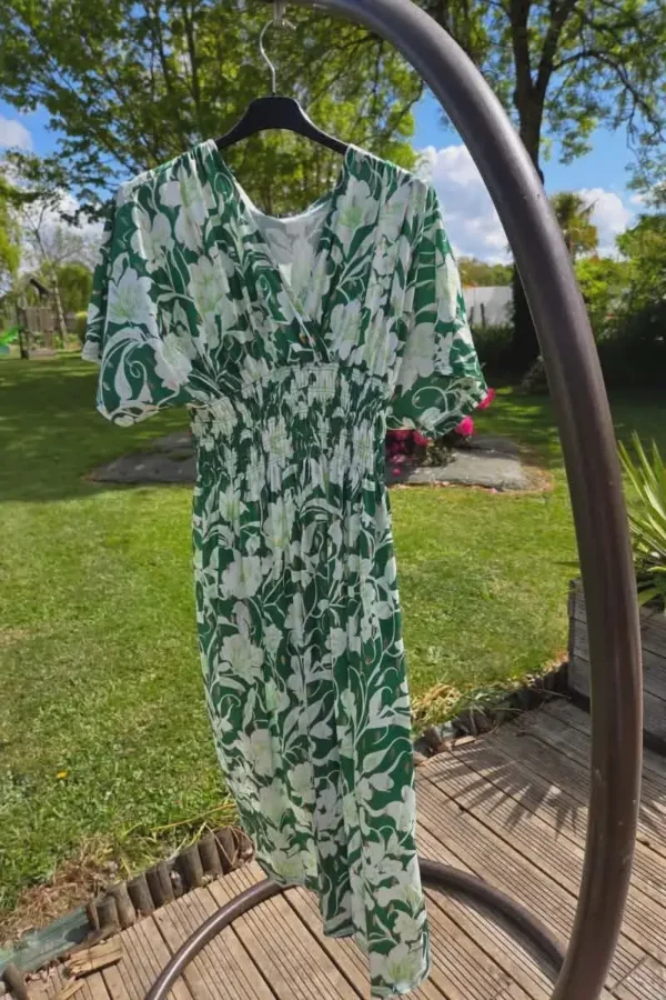 Robe Magique "Floral"  (36 au 50) verte