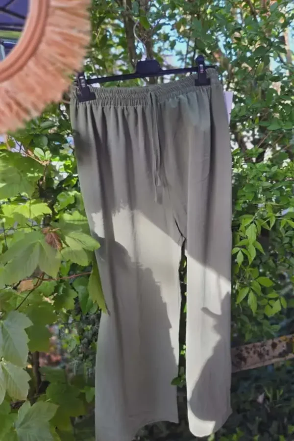 Pantalon Fluide "Naya" kaki