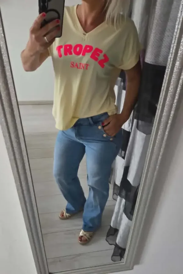 T-shirt "St Tropez" jaune
