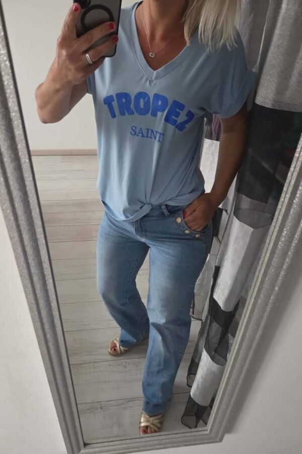 T-shirt "St Tropez" bleu