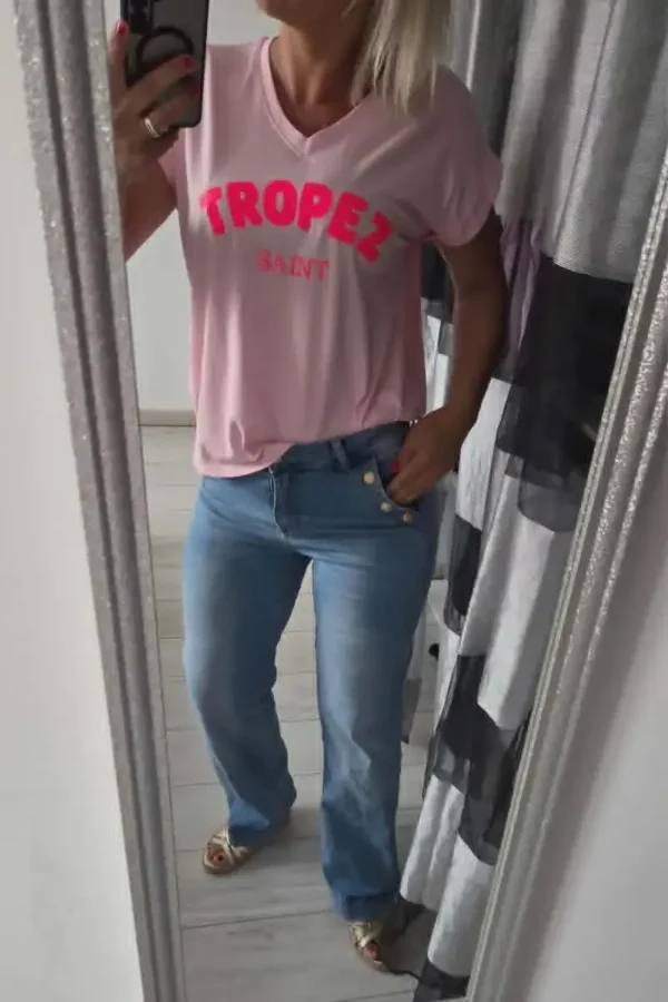 T-shirt "St Tropez" rose