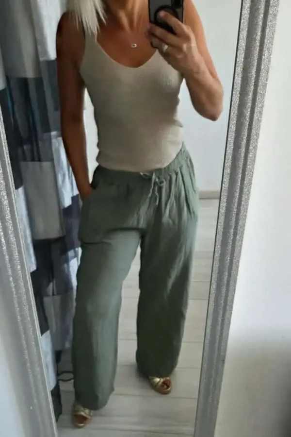 Pantalon gaze de coton "Kaki"