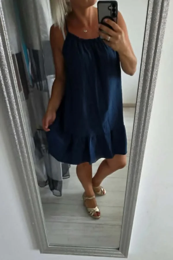 Robe en Gaze de coton "Marine"