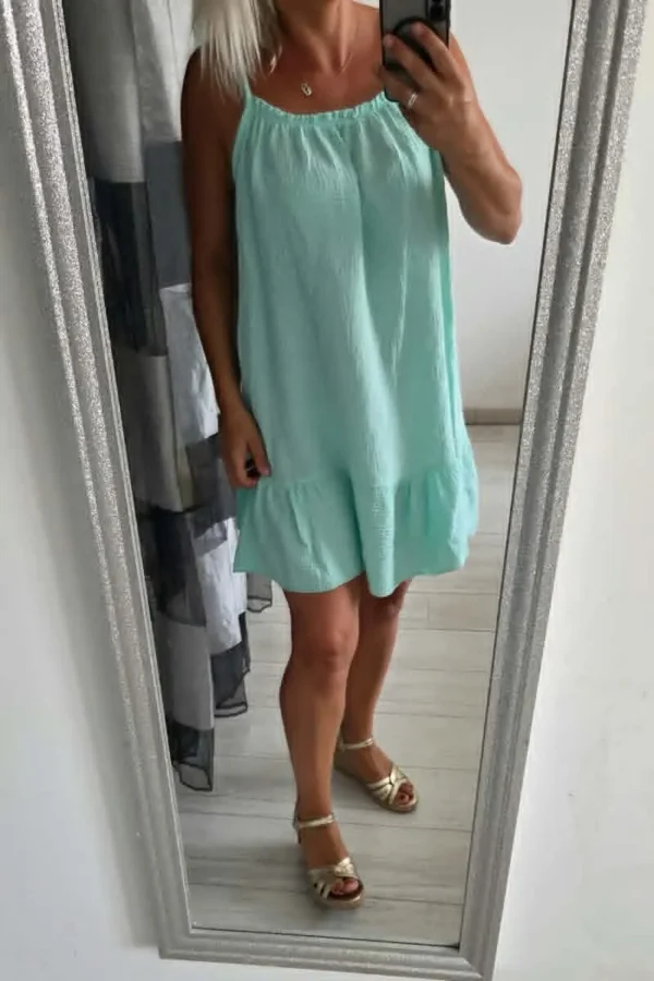 Robe en Gaze de coton "Vert d'eau"