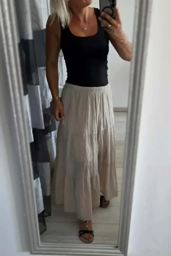 Jupe longue "Bohème" Beige