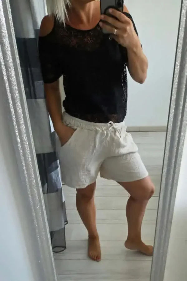 Short en Gaze de coton "Beige"