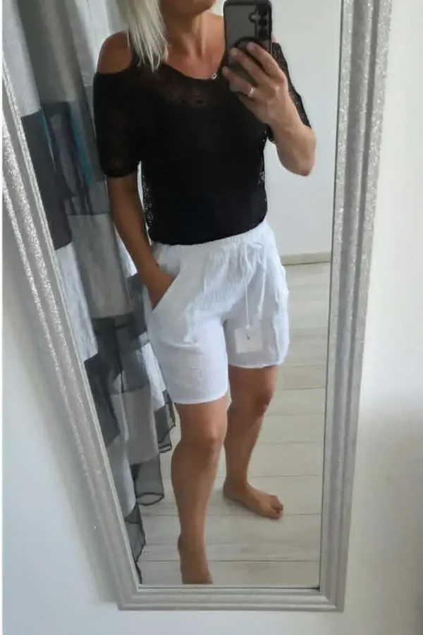 Short en Gaze de coton "Blanc"