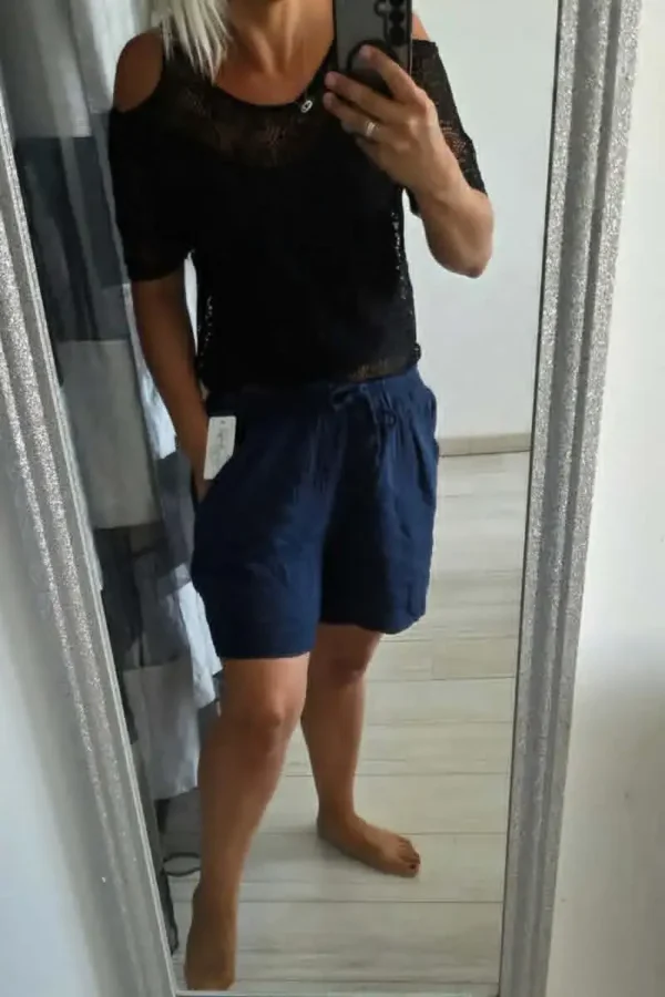 Short en Gaze de coton "Marine"