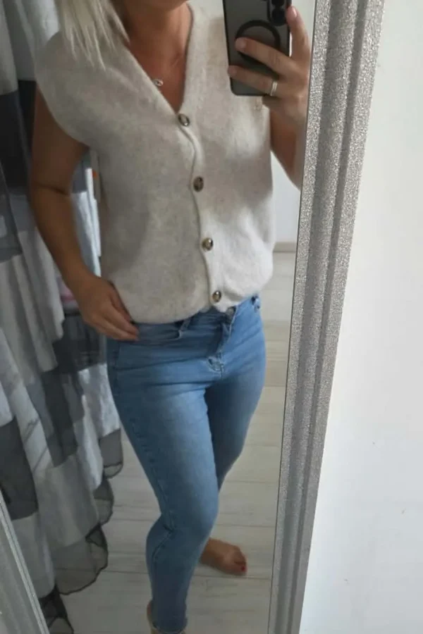 Gilet sans manche "Maëva" beige