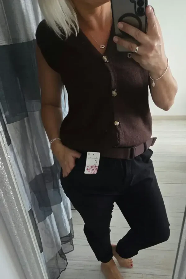 Pantalon velours "Louka" Noir