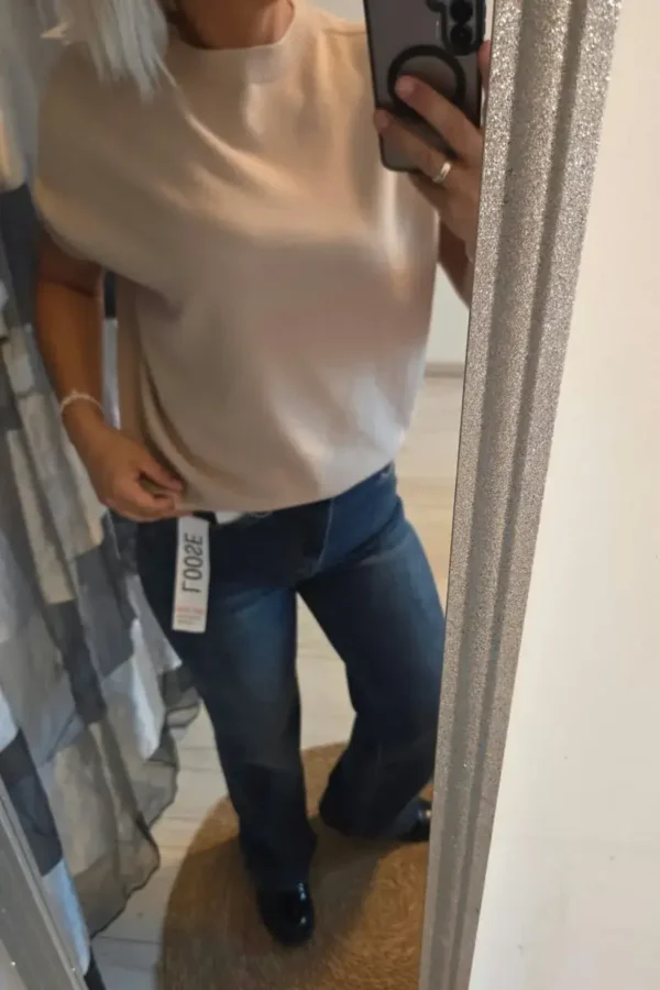 Pull fin "Flavie" beige