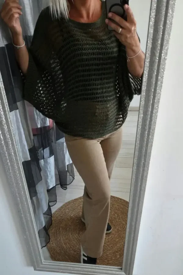 Poncho en maille ajouré "Milano"