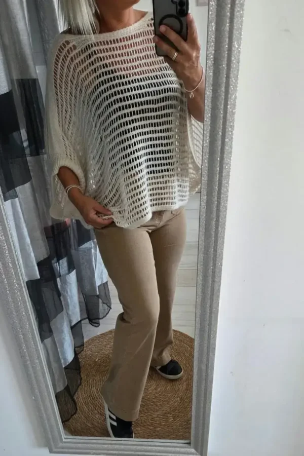 Poncho en maille ajouré "Milano"