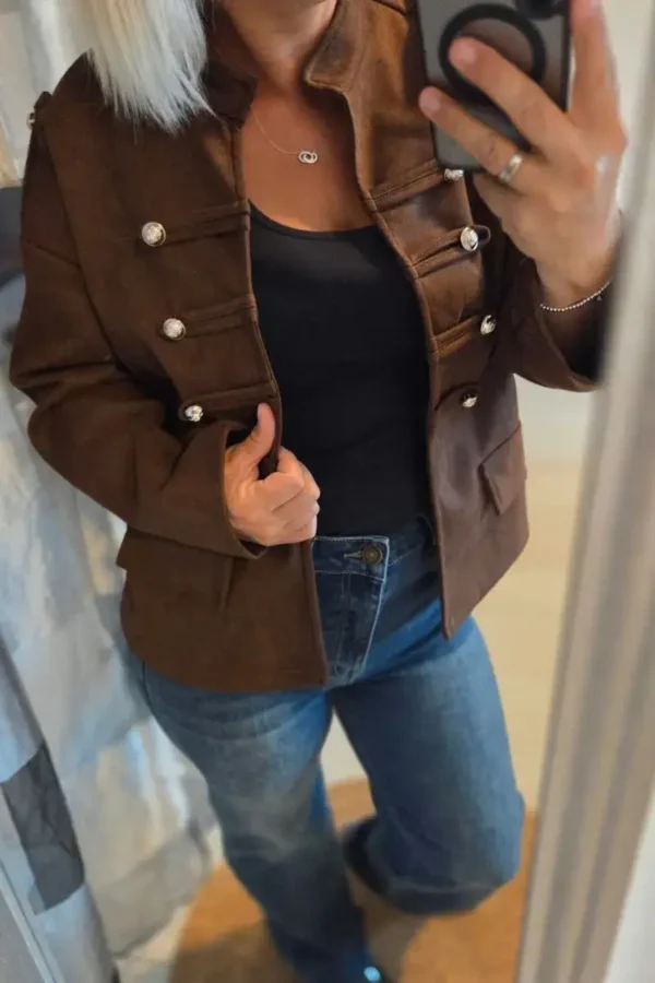 Veste "officier" chocolat